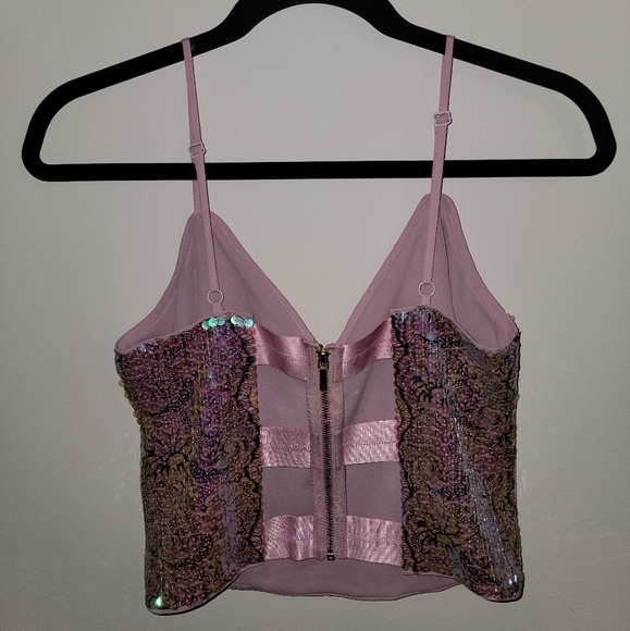 NWOT BEBE Sequin Halter top - Picture 4 of 6
